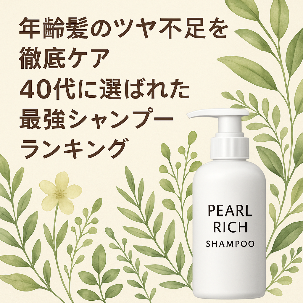 年齢髪のツヤ不足を徹底ケア!40代に選ばれた最強シャンプーランキング|1位はパールリッチシャンプー