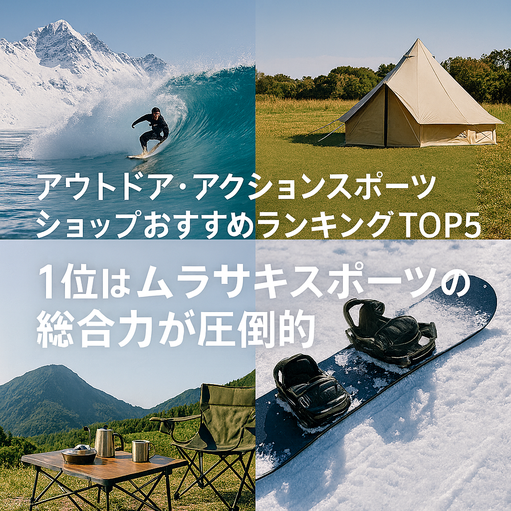 アウトドア・アクションスポーツショップおすすめランキングTOP5|1位はムラサキスポーツの総合力が圧倒的