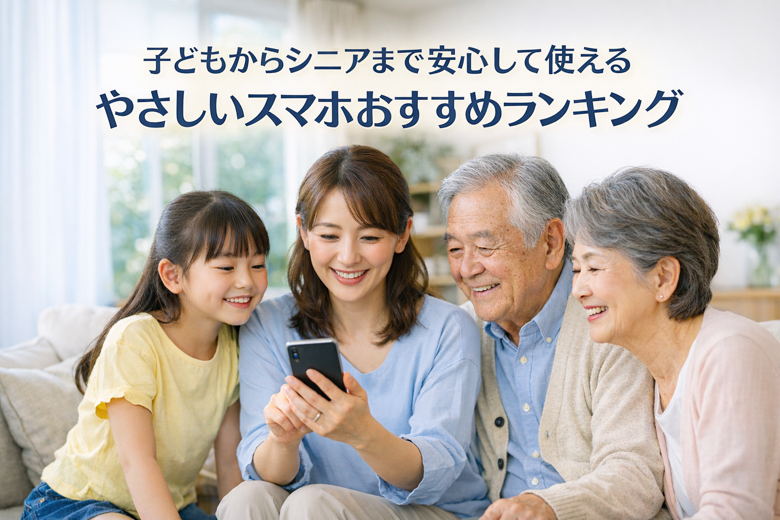 【2026年最新】やさしいスマホおすすめランキング｜子ども・シニアも安心して使える格安スマホ比較