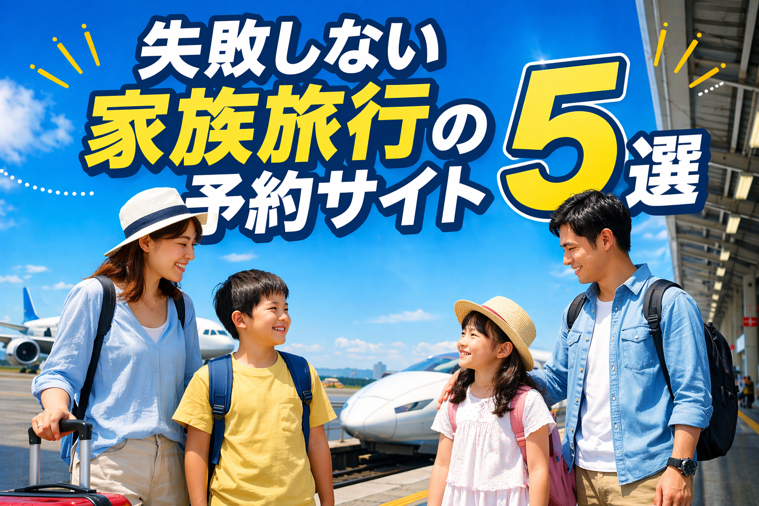 失敗しない家族旅行の予約サイト比較ランキング｜交通とホテルをまとめて予約できる人気サービス