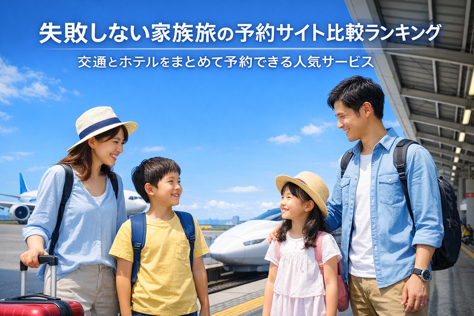 失敗しない家族旅行の予約サイト比較ランキング｜交通とホテルをまとめて予約できる人気サービス