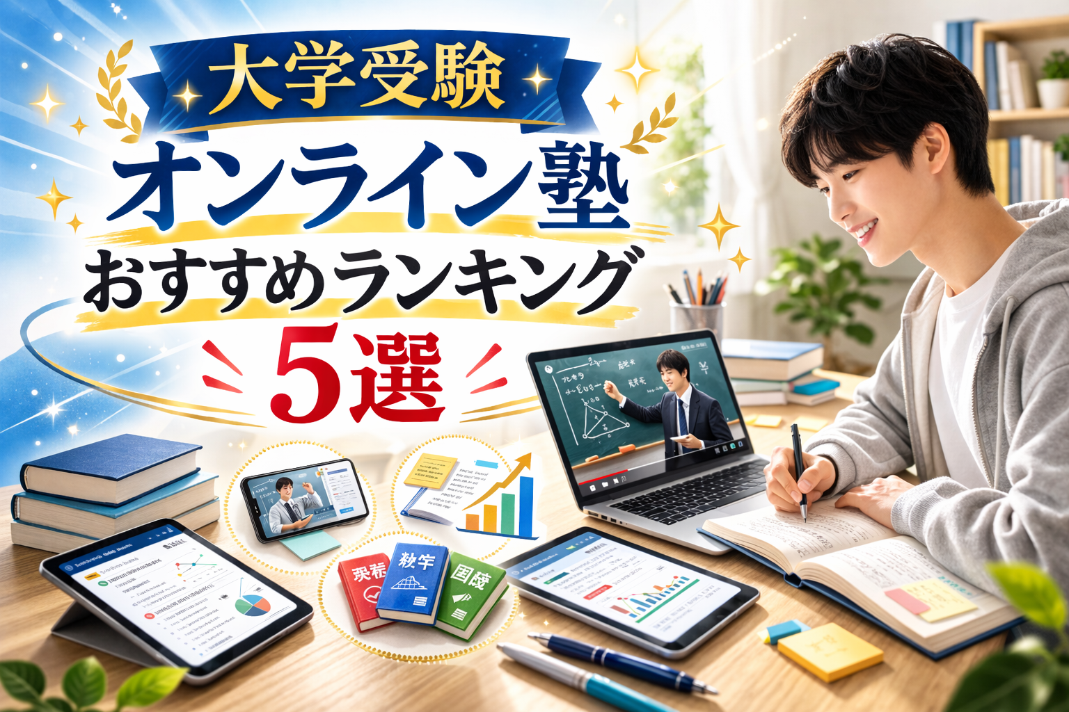 大学受験オンライン塾おすすめランキング5選【最新版】安くて質が高い講座を徹底比較
