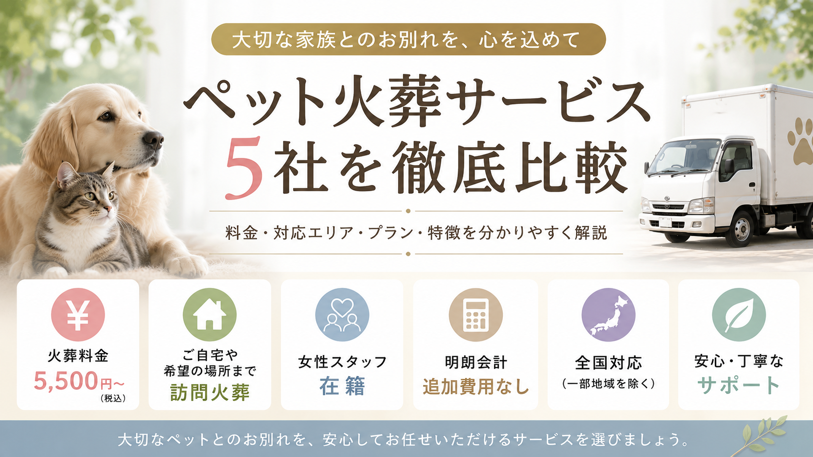 ペット火葬 ハピネスを比較｜訪問ペット火葬サービスの特徴や料金・選び方を解説