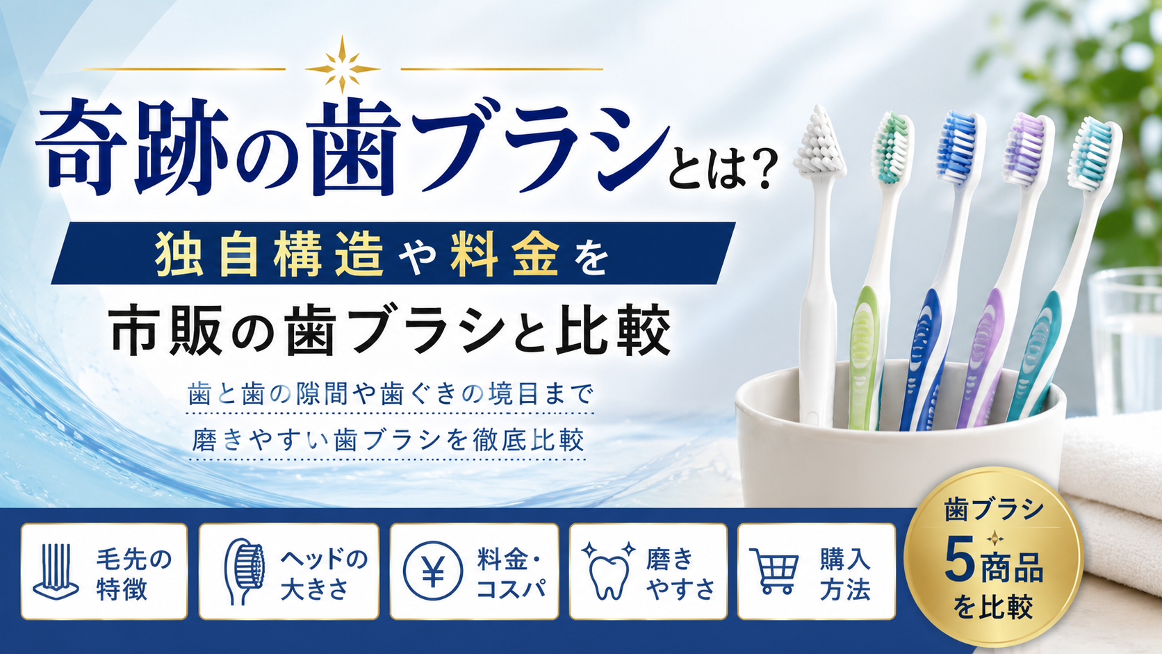 奇跡の歯ブラシとは？独自構造や料金を市販の歯ブラシと比較